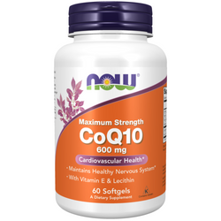 Now Foods Koenzym Q10 600 mg Maximum Strength 60 kapsúl