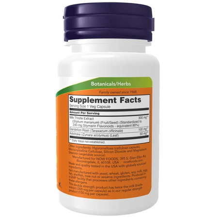 Now Foods Milk Thistle Extract, Double Strength 300 mg 50 kapsúl