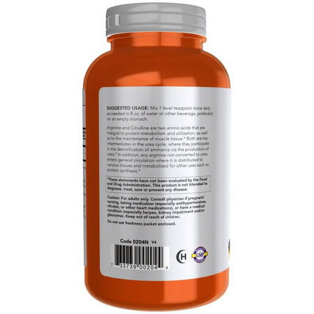 Now Foods Arginine a Citrulline Pudr 340 g