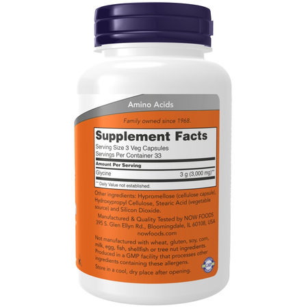 Now Foods Glycine 1000 mg 100 veg kapsúl