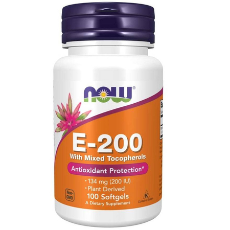 Now Foods Vitamin E-200 100 kapsúl
