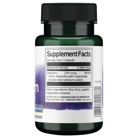 Swanson Selén SelenoExcell 200 mcg 60 kapsúl