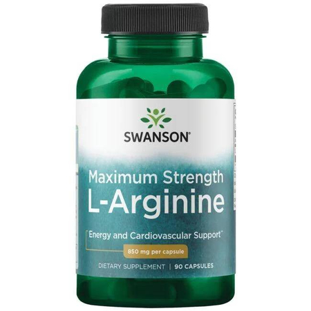 Swanson Maximum Strength L-Arginine 850 mg 90 kapsúl