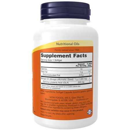Now Foods Borage Oil 1000 mg 120 kapsúl
