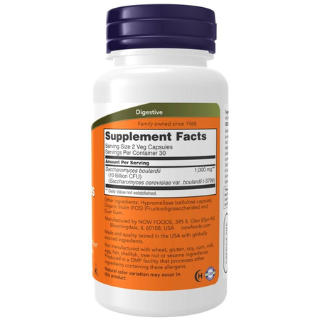 Now Foods Sacharomyces Boulardi 60 kapsúl